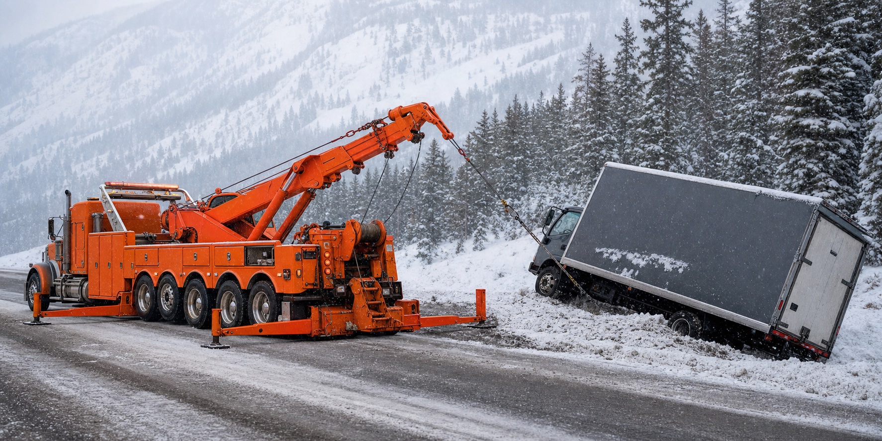 Heavy rotator recovery in winter mountain conditions
